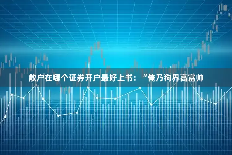 散户在哪个证券开户最好上书：“俺乃狗界高富帅